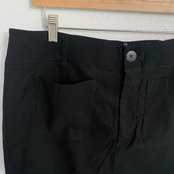 Anthropologie Maeve Colette Midi Skirt Women's XL Black Patch Pockets Clean girl - Picture 8 of 12